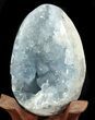 Crystal Filled Celestine (Celestite) Egg Geode #41717-2